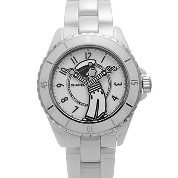シャネル マドモアゼル J12 ラ パウザ 38MM H7481 ホワイトラッカー メンズ 時計 【中古】【wristwatch】
