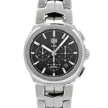 タグ ホイヤー リンク キャリバー17 クロノグラフ CBC2110.BA0603 ブラック メンズ 時計 【中古】【wristwatch】