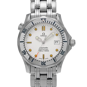 オメガ シーマスター 300 ミッドサイズ クォーツ 2562.20 ホワイト ユニセックス 時計 【中古】【wristwatch】