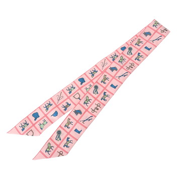 エルメス ツイリー COUVERTURES ET TENUES ピンク 061356S シルク100％ レディース 【新品】【other】