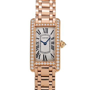 カルティエ タンクアメリカン SM WB7079M5 ホワイト レディース 時計 【中古】【wristwatch】