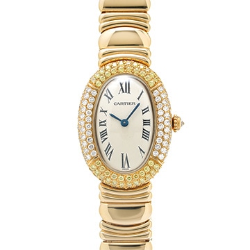 カルティエ ベニュワール WB5008D8 ホワイト レディース 時計 【中古】【wristwatch】