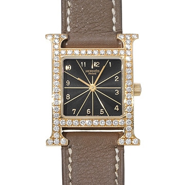 エルメス Hウォッチ HH1.286 ブラウン レディース 時計 【中古】【wristwatch】