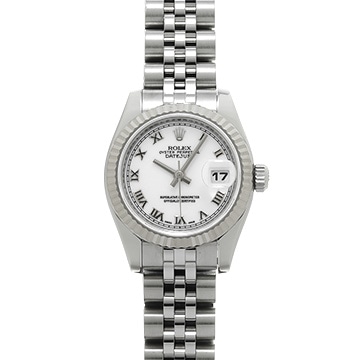 ロレックス デイトジャスト 179174 ホワイト レディース 時計 【中古】【wristwatch】