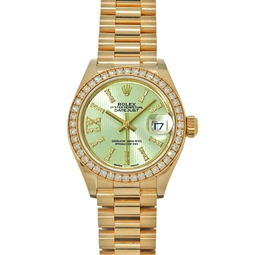 ロレックス デイトジャスト レディ 28 279138RBR リンデングリーンタペストリー/ダイヤモンド レディース 時計 【中古】【wristwatch】