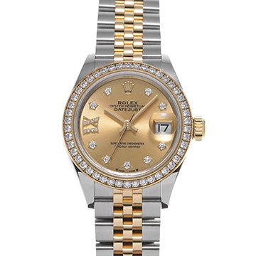 ロレックス レディ デイトジャスト 28 279383RBR シャンパン/ダイヤモンド レディース 時計 【中古】【wristwatch】