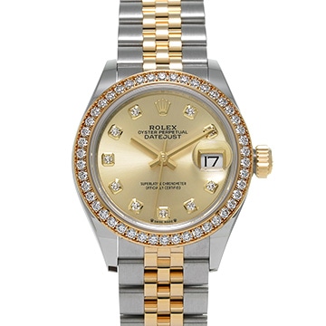 ロレックス レディ デイトジャスト 28 279383RBR シャンパン/ダイヤモンド レディース 時計 【中古】【wristwatch】