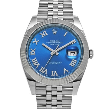 ロレックス デイトジャスト 41 126334 アズーロブルー メンズ 時計 【中古】【wristwatch】
