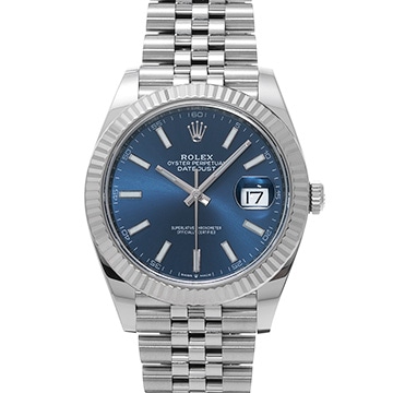 ロレックス デイトジャスト 41 126334 ブライトブルー メンズ 時計 【中古】【wristwatch】