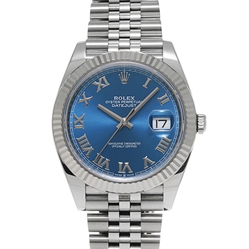 ロレックス デイトジャスト 41 126334 アズーロブルー メンズ 時計 【中古】【wristwatch】