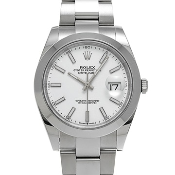 ロレックス デイトジャスト 41 126300 ホワイト メンズ 時計 【中古】【wristwatch】