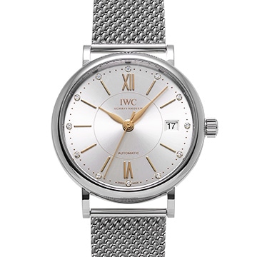 IWC ポートフィノ ミッドサイズ オートマティック IW458101 シルバー/ダイヤモンド メンズ 時計 【中古】【wristwatch】
