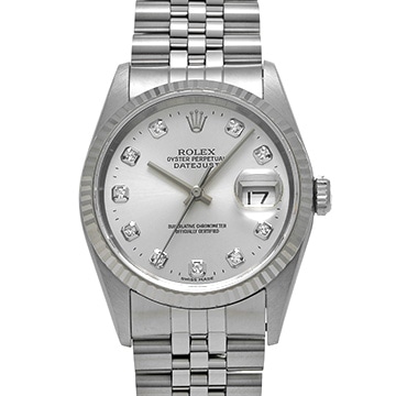 ロレックス デイトジャスト 16234G シルバー/ダイヤモンド メンズ 時計 【中古】【wristwatch】