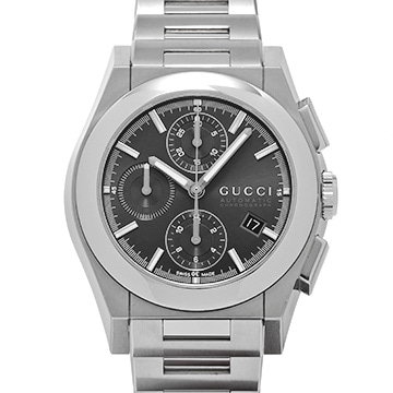 グッチ 115XL パンテオン オートマティック クロノグラフ YA115205 グレー メンズ 時計 【中古】【wristwatch】