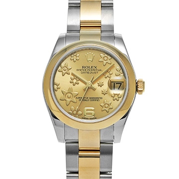 ロレックス デイトジャスト 31 178243 シャンパンフラワー メンズ 時計 【中古】【wristwatch】