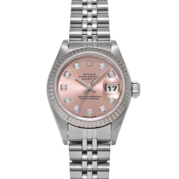 ロレックス デイトジャスト 79174G ピンク/ダイヤモンド レディース 時計 【中古】【wristwatch】