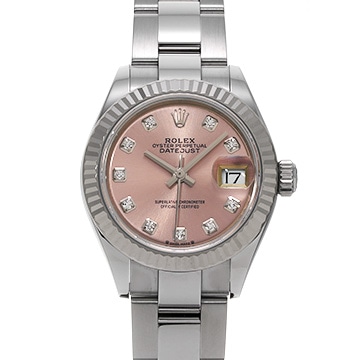 ロレックス レディ デイトジャスト 28 279174G ピンク/ダイヤモンド レディース 時計 【中古】【wristwatch】