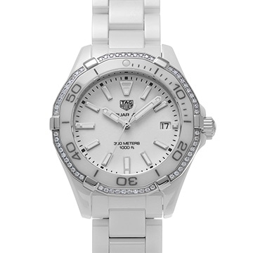 タグ ホイヤー アクアレーサー クォーツ WAY1396.BH0717 ホワイト メンズ 時計 【中古】【wristwatch】
