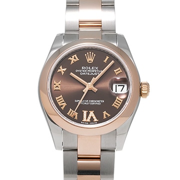 ロレックス デイトジャスト 31 178241 チョコレート/ダイヤモンド ユニセックス 時計 【中古】【wristwatch】