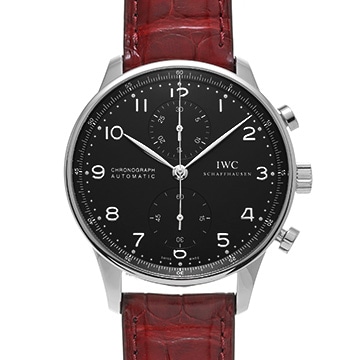 IWC ポルトギーゼ クロノグラフ IW371447 ブラック メンズ 時計 【中古】【wristwatch】