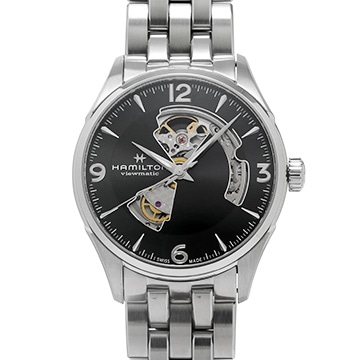 ハミルトン ジャズマスター オープンハート H32705131 ブラック メンズ 時計 【中古】【wristwatch】