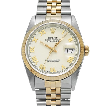 ロレックス デイトジャスト 16233 アイボリー メンズ 時計 【中古】【wristwatch】