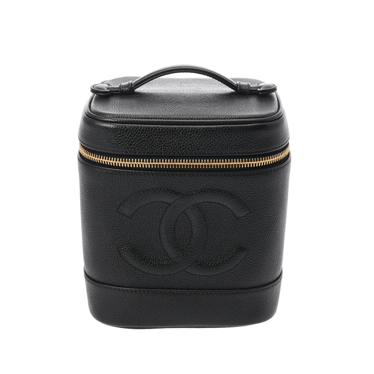 シャネル バニティ ブラック/ゴールド金具 A01998 キャビアスキン レディース バッグ 【中古】【bag】