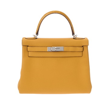 エルメス ケリー 28 内縫い タッチ 2WAY ジョーヌアンプル トゴ/アリゲーターリセ レディース バッグ 【中古】【bag】