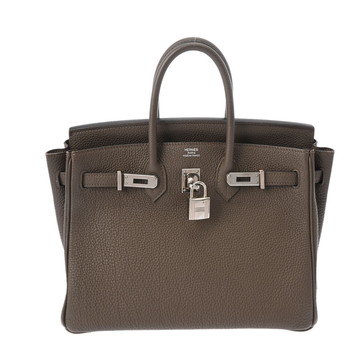エルメス バーキン 25 トープ/パラジウム金具 トゴ レディース バッグ 【中古】【bag】