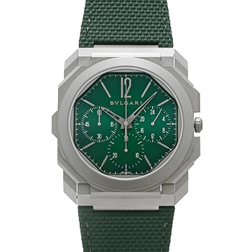 ブルガリ オクト フィニッシモ クロノグラフ GMT BGO42TXTCHGMT グリーングラデーション メンズ 時計 【中古】【wristwatch】
