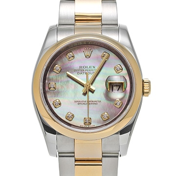 ロレックス デイトジャスト 116203NG ブラックシェル メンズ 時計 【中古】【wristwatch】