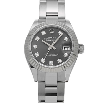 ロレックス レディ デイトジャスト 28 279174G ダークグレー/ダイヤモンド レディース 時計 【中古】【wristwatch】