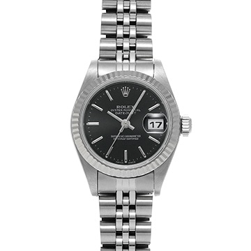 ロレックス デイトジャスト 79174 ブラック レディース 時計 【中古】【wristwatch】