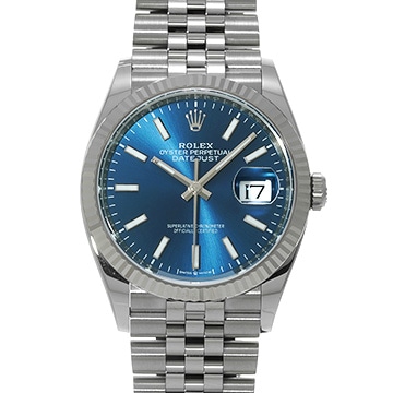 ロレックス デイトジャスト 36 126234 ブライトブルー メンズ 時計 【中古】【wristwatch】