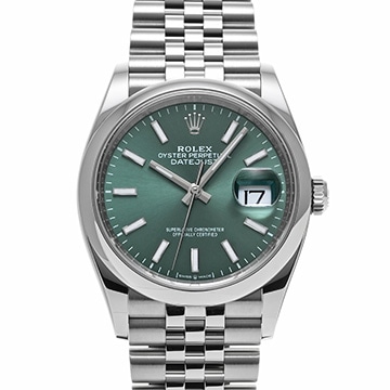 ロレックス デイトジャスト 36 126200 ミントグリーン メンズ 時計 【中古】【wristwatch】