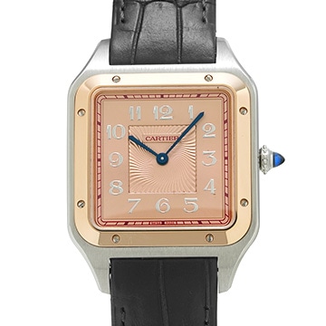 カルティエ サントス デュモン  XL W2SA0025 ピンク メンズ 時計 【中古】【wristwatch】