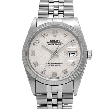 ロレックス デイトジャスト 16234 アイボリーコンピュータ メンズ 時計 【中古】【wristwatch】