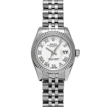 ロレックス デイトジャスト 179174 ホワイト レディース 時計 【中古】【wristwatch】