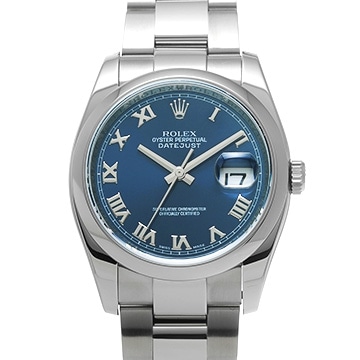 ロレックス デイトジャスト 116200 ブルー メンズ 時計 【中古】【wristwatch】