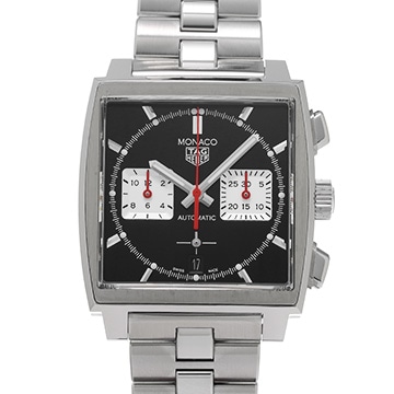 タグ ホイヤー モナコ キャリバーホイヤー02 クロノグラフ CBL2113.BA0644 ブラック/シルバー メンズ 時計 【中古】【wristwatch】