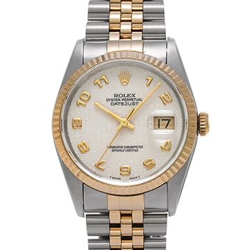 ロレックス デイトジャスト  16233 アイボリーコンピュータ メンズ 時計 【中古】【wristwatch】