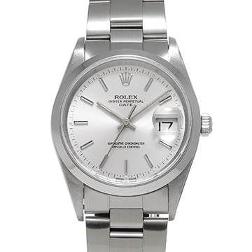 ロレックス オイスターパーペチュアル デイト 15200 シルバー メンズ 時計 【中古】【wristwatch】