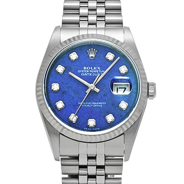 ロレックス デイトジャスト 16234G ソーダライト/ダイヤモンド メンズ 時計 【中古】【wristwatch】