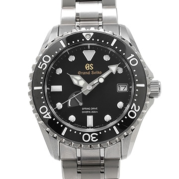 グランドセイコー スプリングドライブ ダイバーズウォッチ SBGA231 ブラック メンズ 時計 【中古】【wristwatch】
