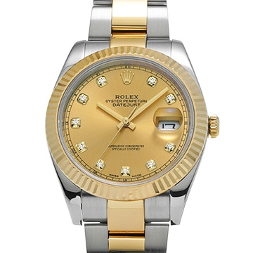 ロレックス デイトジャスト 41 126333G シャンパン/ダイヤモンド メンズ 時計 【中古】【wristwatch】