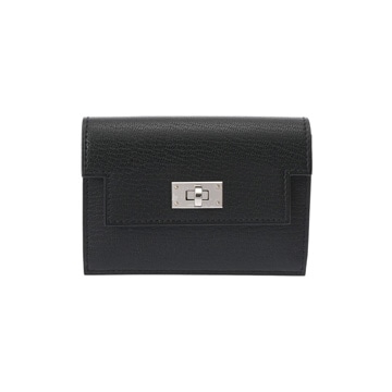エルメス ケリー ポケットスリムウォレット ブラック シェーブル ユニセックス 財布 【未使用】【purse】