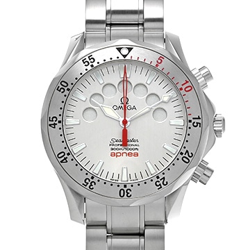 オメガ シーマスター 300 アプネア ジャック・マイヨール 2595.30 シルバー メンズ 時計 【中古】【wristwatch】