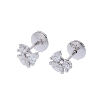 カルティエ ブロッサムピアス シルバー K18ホワイトゴールド WG レディース ジュエリー 【中古】【jewelry】