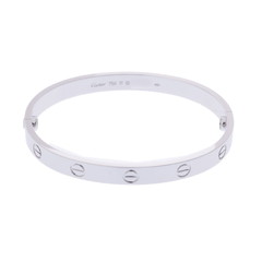 カルティエ ラブブレスレット #17 新型 シルバー K18ホワイトゴールド WG レディース ジュエリー 【中古】【jewelry】