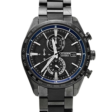 シチズン アテッサ AT8187-75E ブラック メンズ 時計 【中古】【wristwatch】